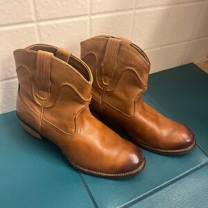 Roper tan Leather Western Boots